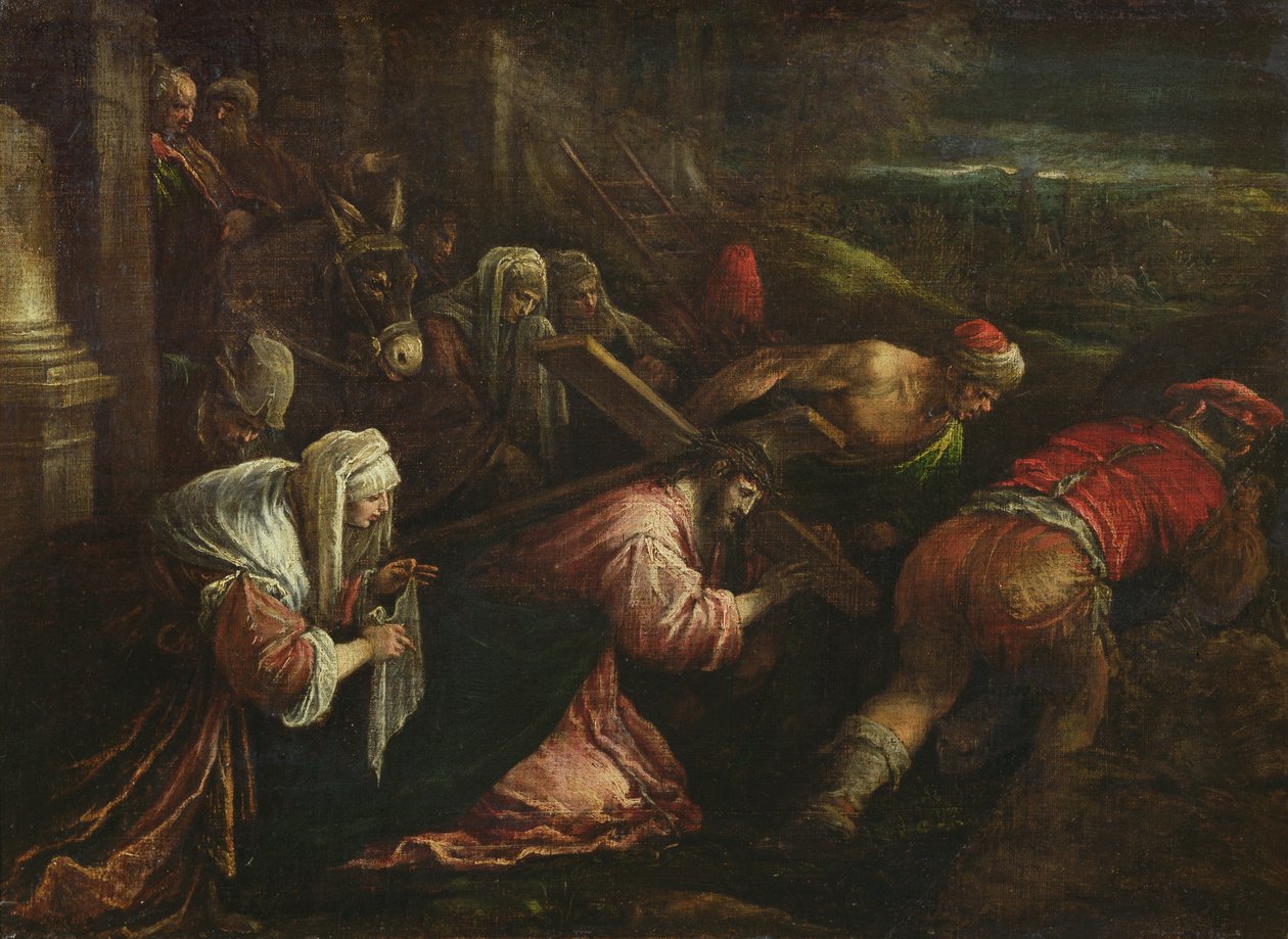 Kristus bærer korset, ca. 1570-80 af Jacopo Bassano