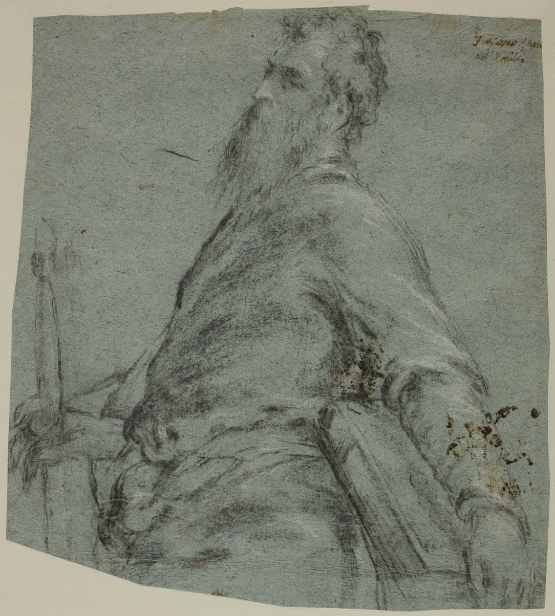 Figurstudie i halv længde af Sankt Paul af Jacopo Bassano