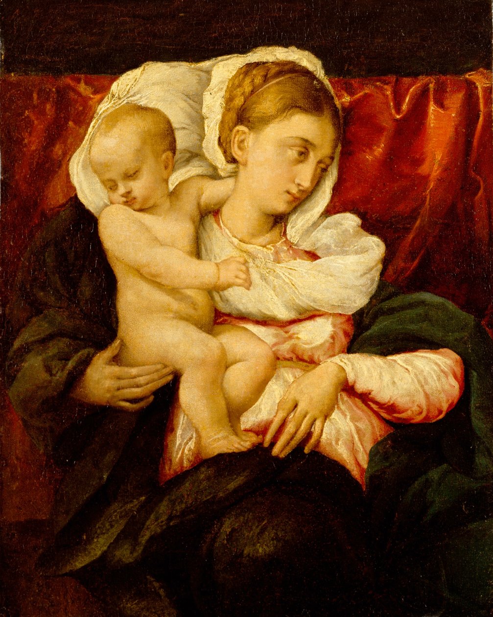 Madonna og barn af Jacopo Bassano