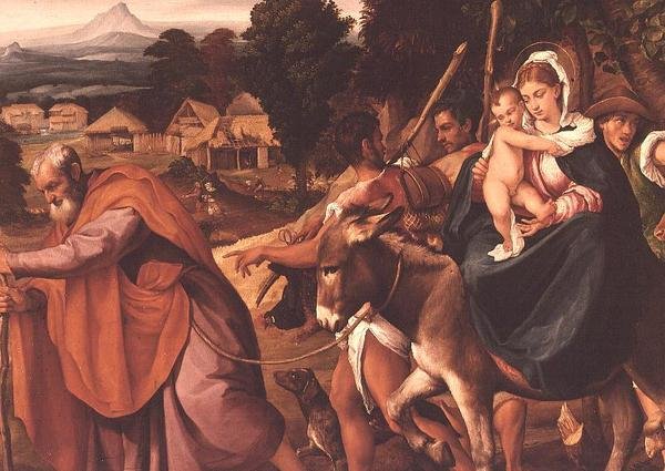 Flugten til Egypten af Jacopo Bassano