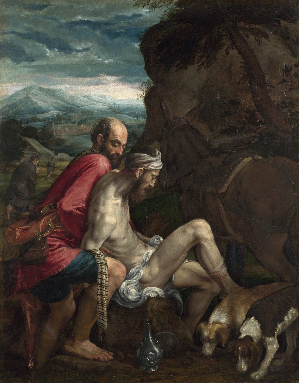 Den barmhjertige samaritaner af Jacopo Bassano