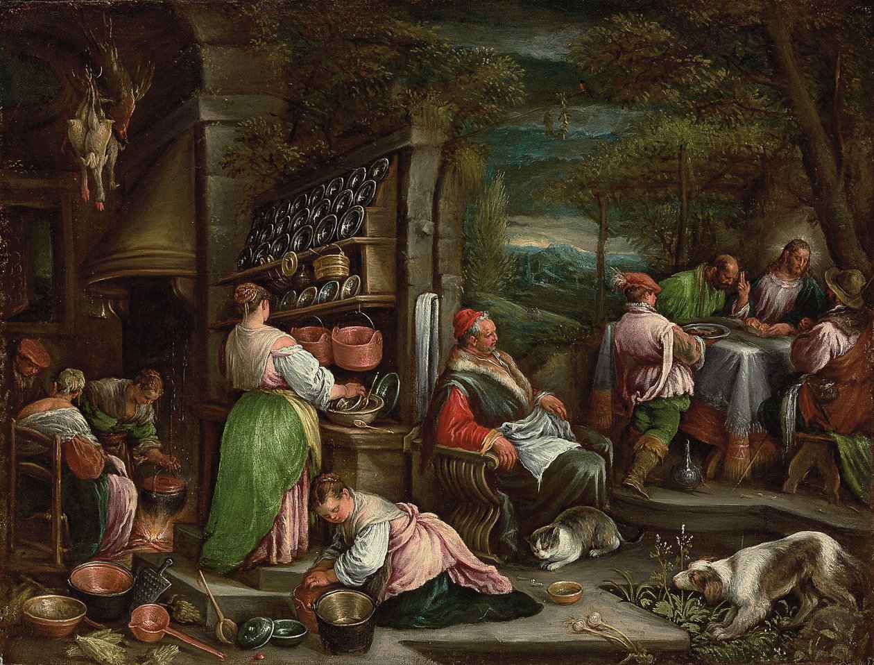 Nadveren i Emmaus af Jacopo Bassano