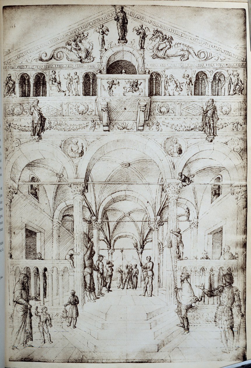 La flagellation du Christ Tegning med pen og blæk af Jacopo Bellini (1400-1470) 1400-tallets søn. 0,42x0,28 m Paris, Musée du Louvre af Jacopo Bellini