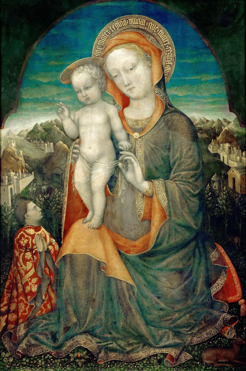 Madonna og barn af en prins af huset Este af Jacopo Bellini