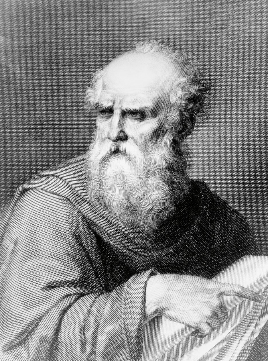 Portræt af Marcus Vitruvius Pollio kendt som Vitruvius (1. århundrede f.Kr.), romersk arkitekt og forfatter, gravering af Jacopo Bernardi baseret på en tegning af Vincenzo Ray af Jacopo Bernardi