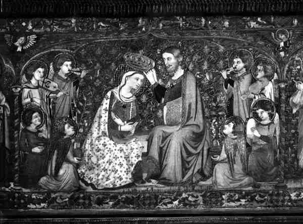 Jomfruens kroning, et alter frontal af Jacopo Cambi