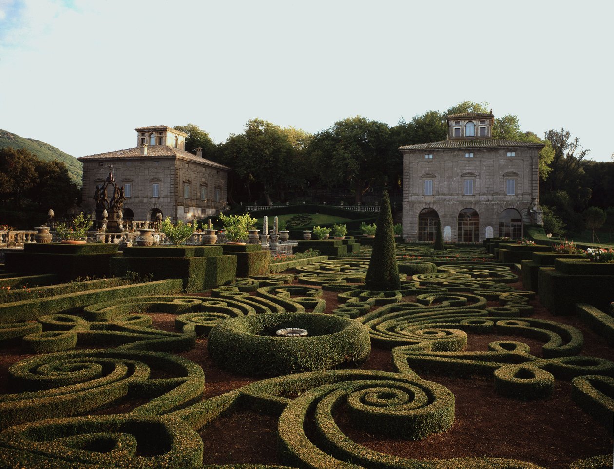 Udsigt over Villa Lante af Jacopo Vignola
