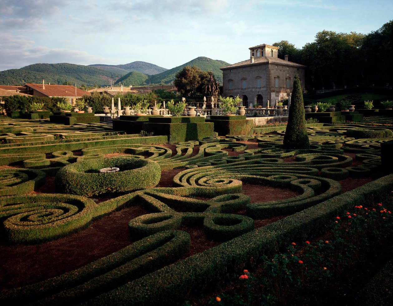 Udsigt over villa Lante af Jacopo Vignola