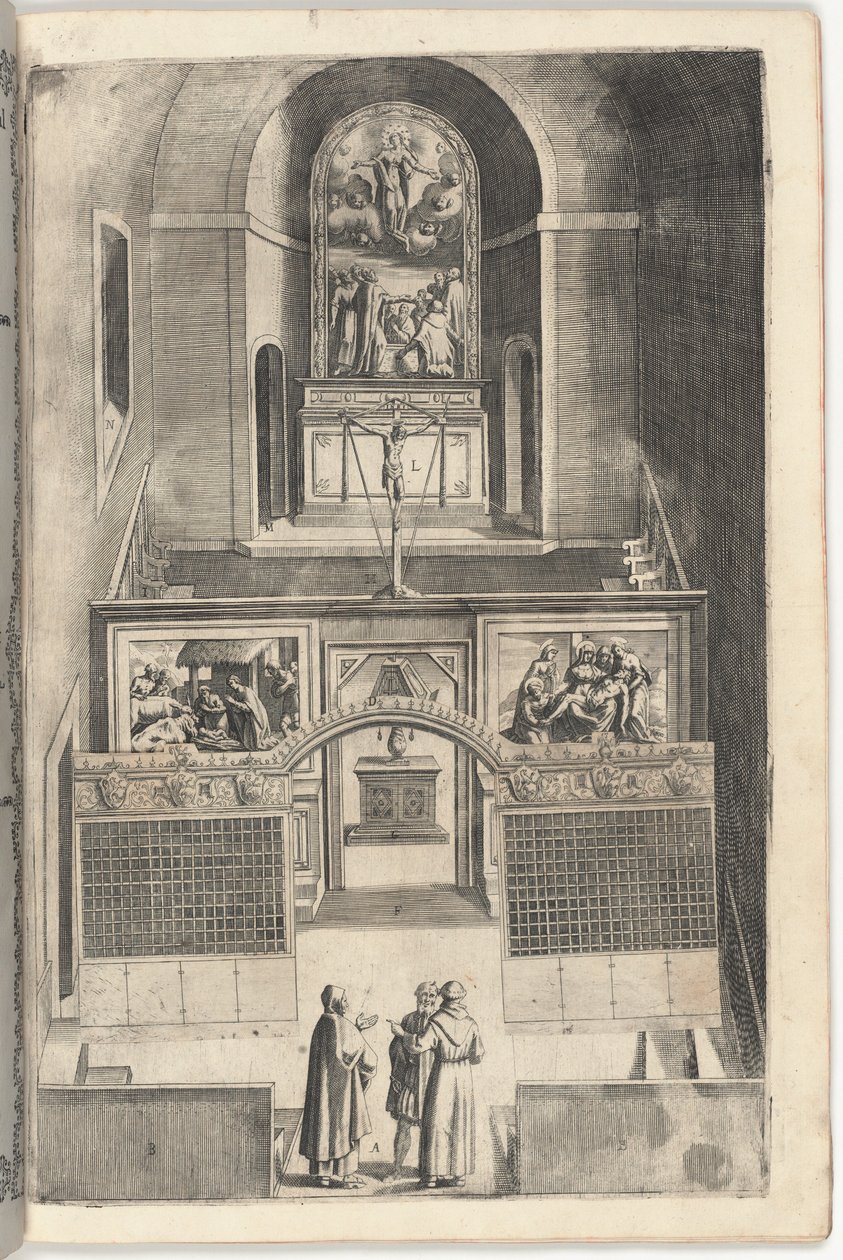 Den lille kirkes indre [plade F] af Jacopo Ligozzi