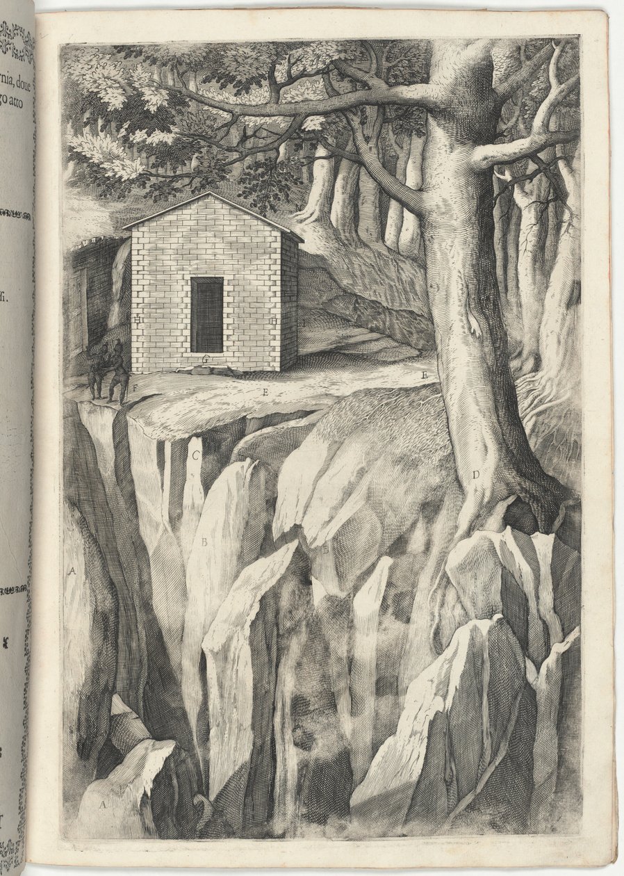 Klostercelle af den salige Johannes af La Verna [plade T] af Jacopo Ligozzi