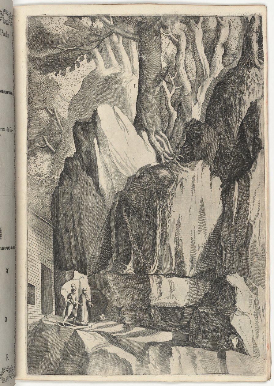 Stedet for Sankt Frans seng og oratorium [plade R] af Jacopo Ligozzi