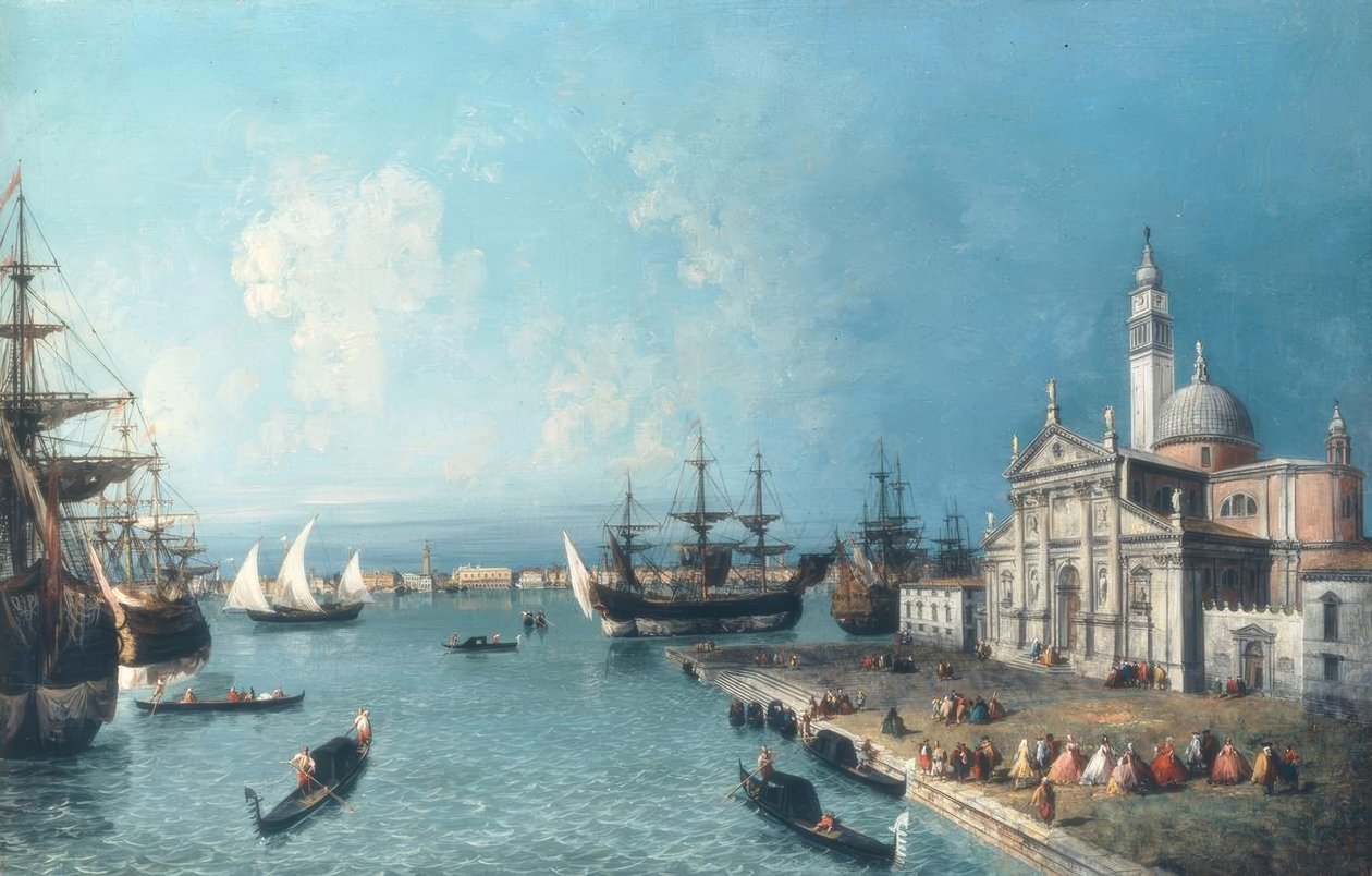 Udsigt over Bacino di S.Marco; i forgrunden S.Giorgio af Jacopo Marieschi