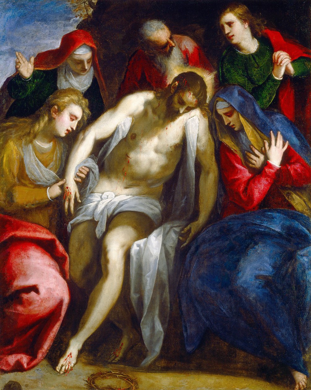 Klagesang, ca. 1620. af Jacopo Palma