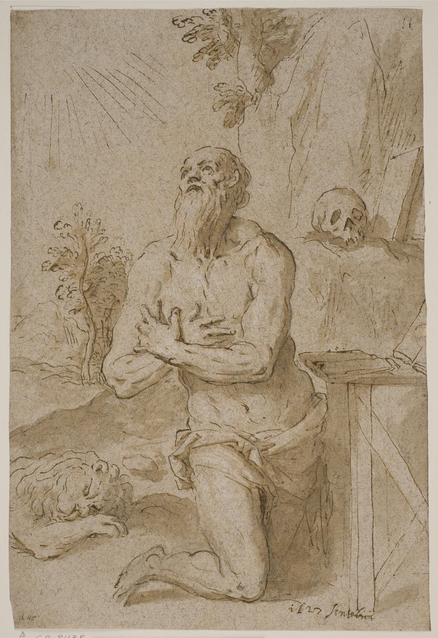Sankt Jerome i ørkenen af Jacopo Palma