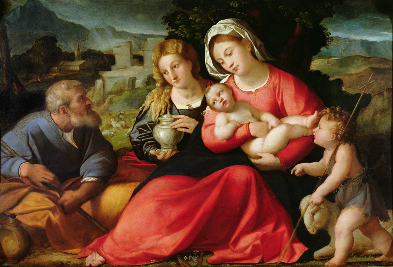 Den hellige familie, ca. 1508-12 af Jacopo Palma
