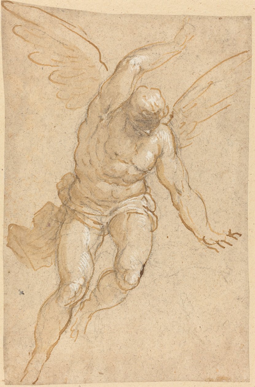 En flyvende engel af Jacopo Palma il Giovane
