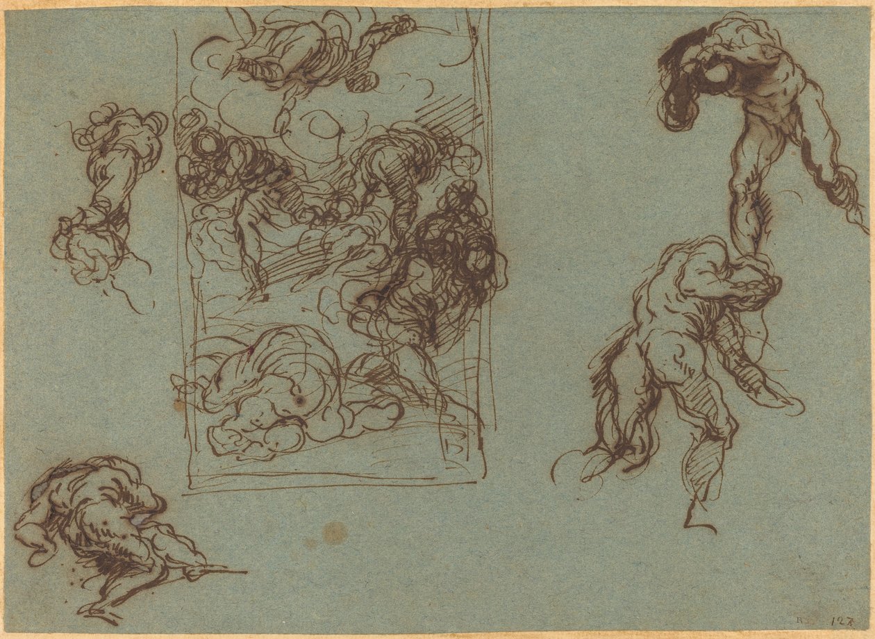 Figurstudier af Jacopo Palma il Giovane