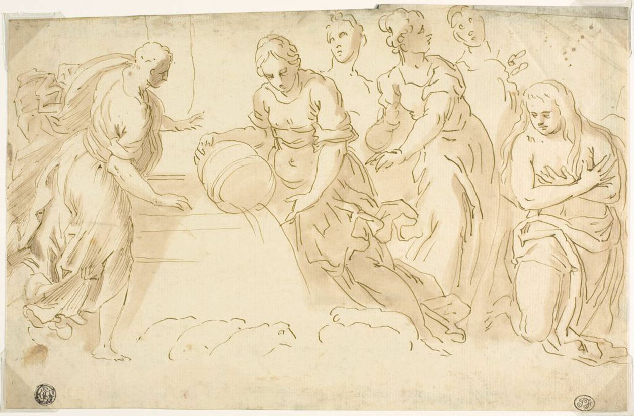 Jacob og Rachel ved Brønden af Jacopo Palma il Giovane