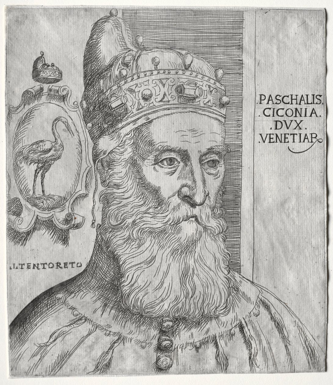 Portræt af Pasquale Cicogna, doge af Venedig. af Jacopo Palma il Giovane