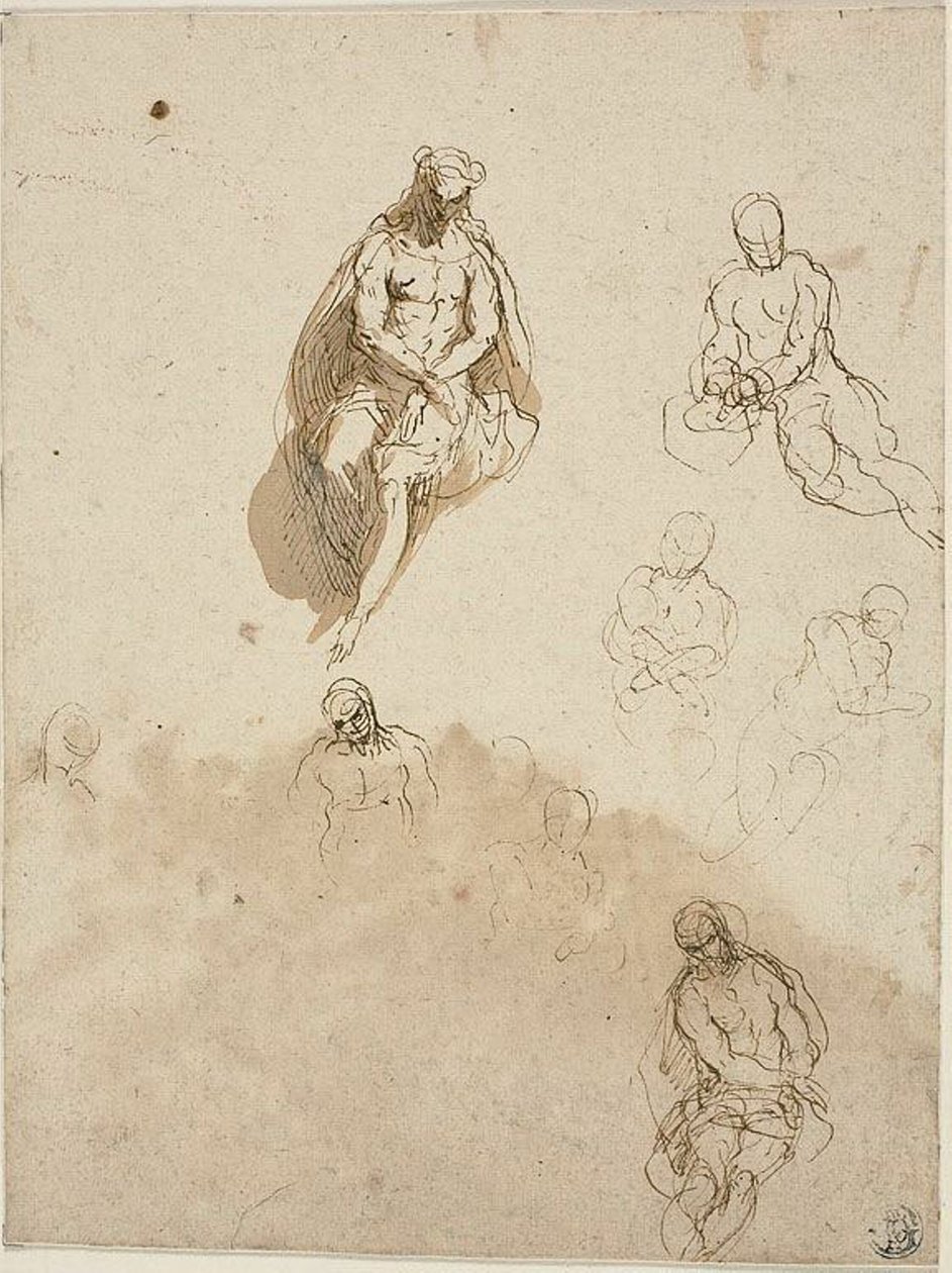 Studier til Tornekroningen af Jacopo Palma il Giovane