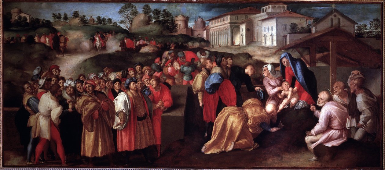 Tilbedelse af Magi - Maleri af Jacopo Pontormo