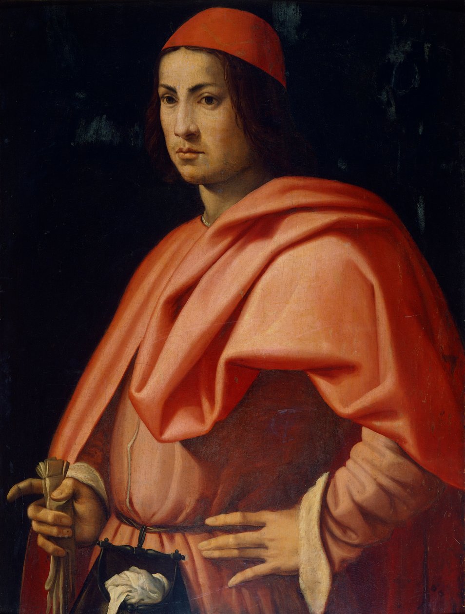 Portræt af en florentinsk herre, af Jacopo da Pontormo (1494-1557). af Jacopo Pontormo