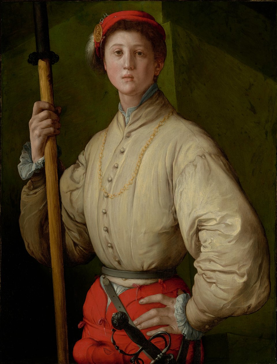 Portræt af en hellebardist (Francesco Guardi) af Jacopo Pontormo