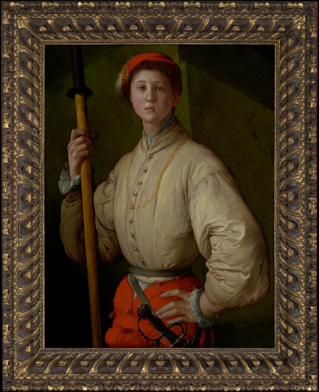 Portræt af en hellebardist (Francesco Guardi) af Jacopo Pontormo