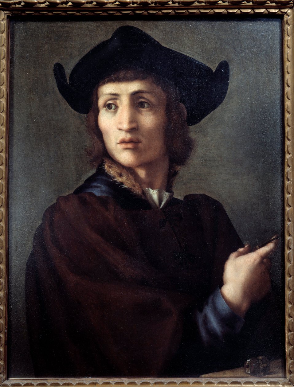Portræt af en guldsmed. Maleri af Jacopo (Iacopo) Carrucci dit il Pontormo (Pontormo) (1494-1556) af Jacopo Pontormo