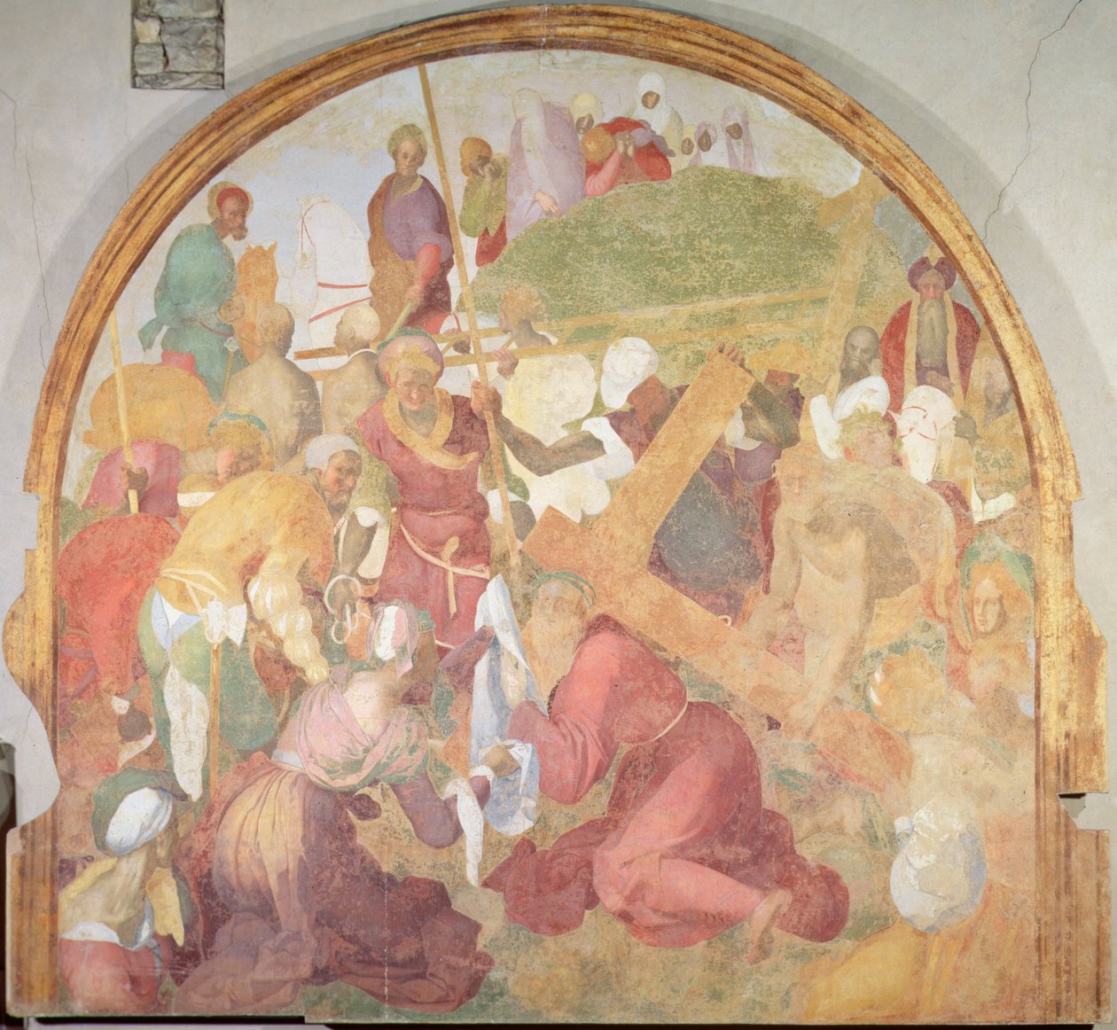 Vejen til Golgata, lunette fra passionens fresco-cyklus af Jacopo Pontormo