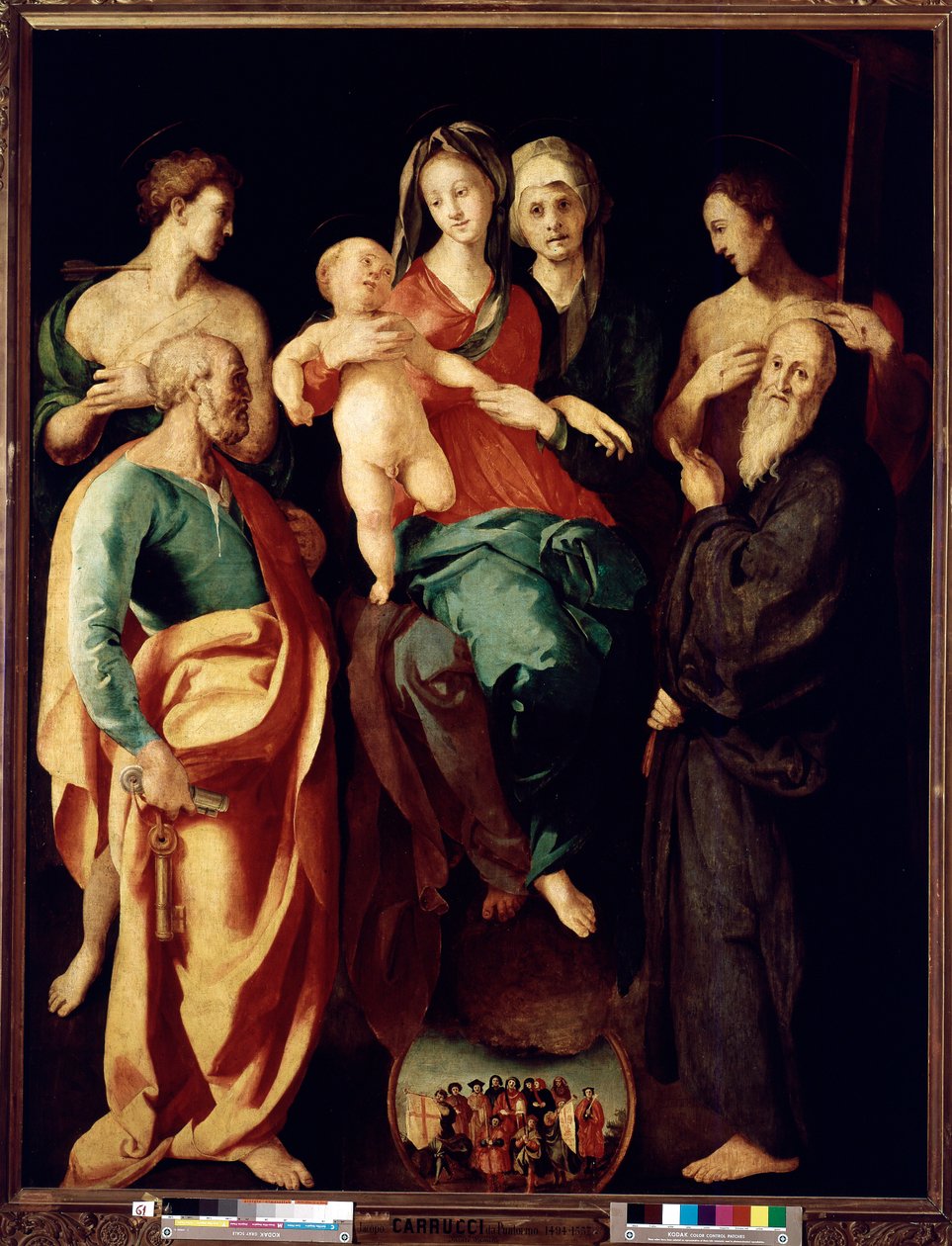 Jomfru og barn med den hellige Anne og fire helgener (maleri af Jacopo Pontormo