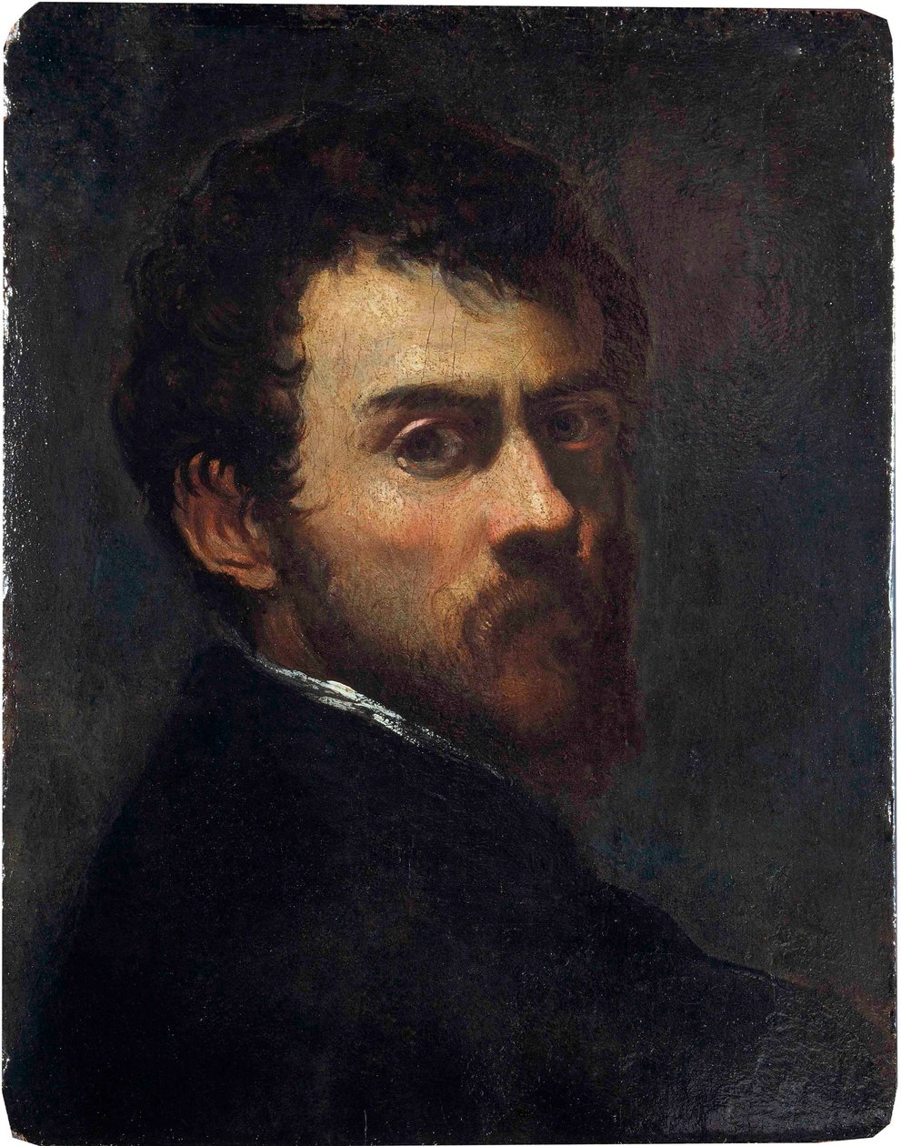 ""Selvportræt som ung mand"" (Selvportræt som ung mand) Maleri af Jacopo Tintoretto sagde Tintoretto (1518-1594) - 1548 - Olie på træ Dim 45,7x36,8 cm Victoria and Albert Museum af Jacopo Robusti Tintoretto