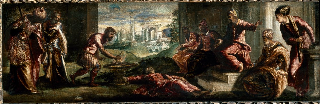 Caius Mucius Scaevola foran Porsenna Caius Mucius Scaevola kaster sin hånd ned i ilden. (Maleri af Jacopo Robusti Tintoretto