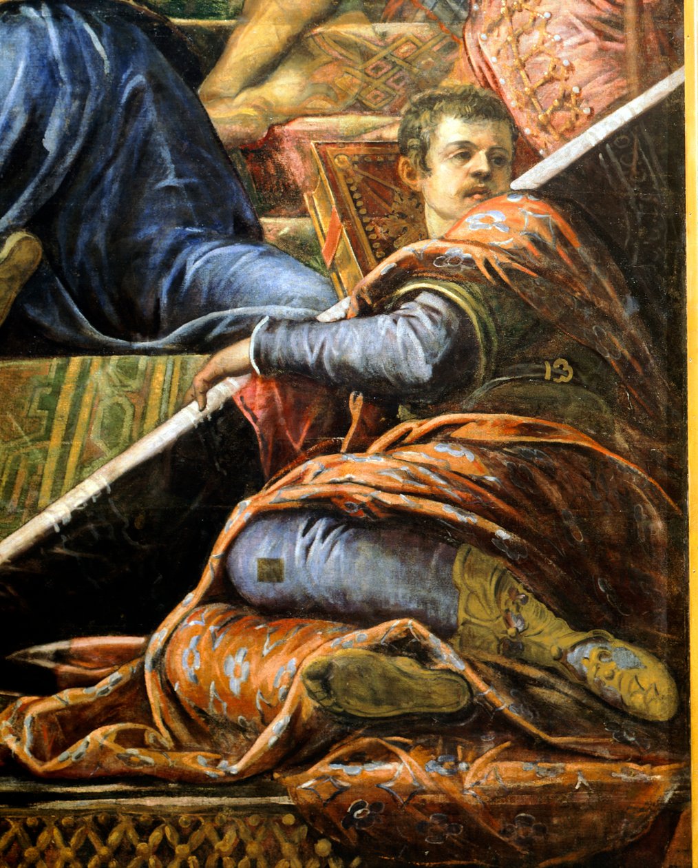 Doge Niccolo da Ponte modtager olivengren fra Venedig, af Jacopo Robusti kendt som Tintoretto (1518-1594), Detail, Sala del Maggior Consiglio (Hall of Great Council), Palazzo Ducale, Venedig af Jacopo Robusti Tintoretto