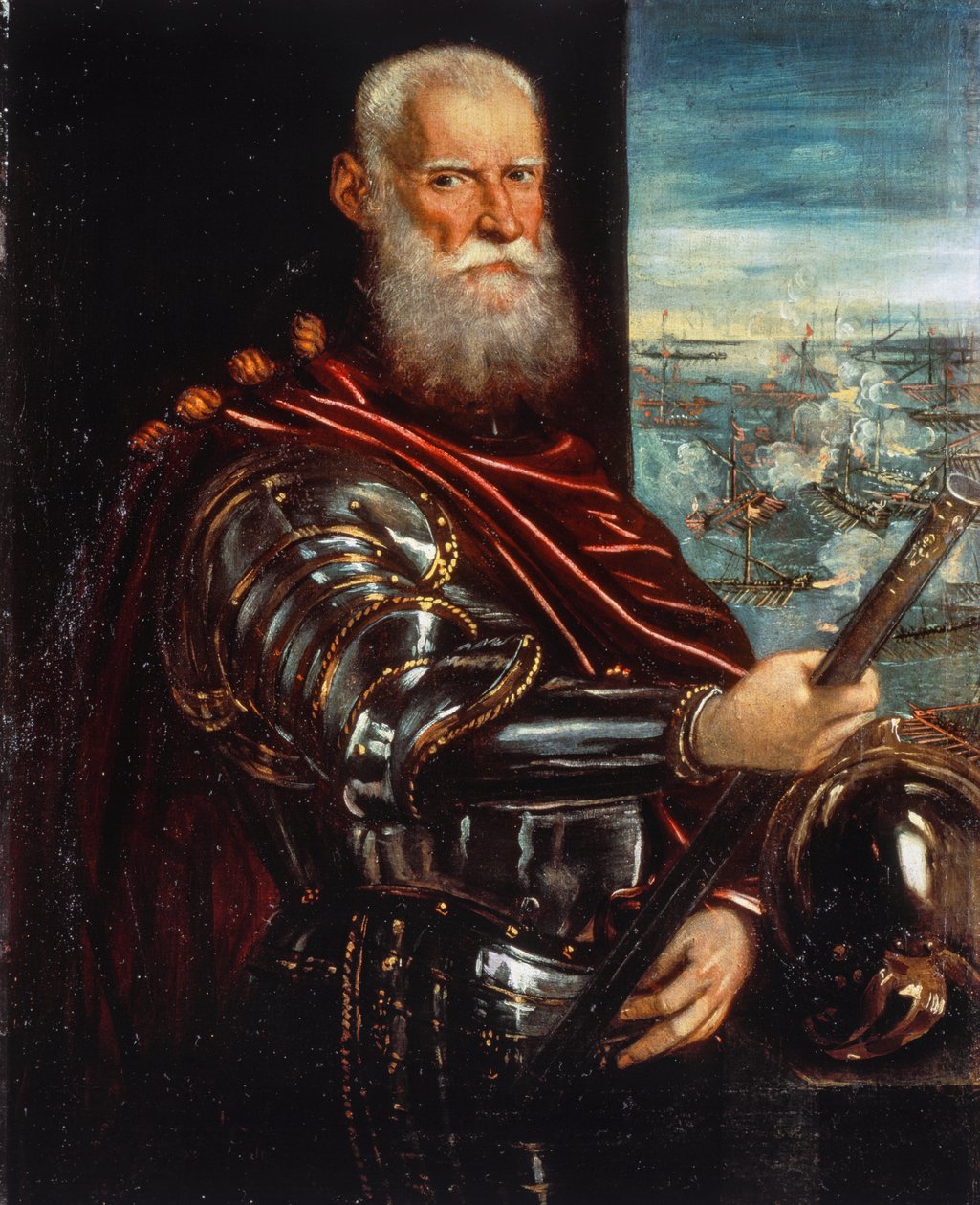 Doge Sebastiano Venier (ca 1496-1578), admiralvinder i Lepanto af Jacopo Robusti Tintoretto