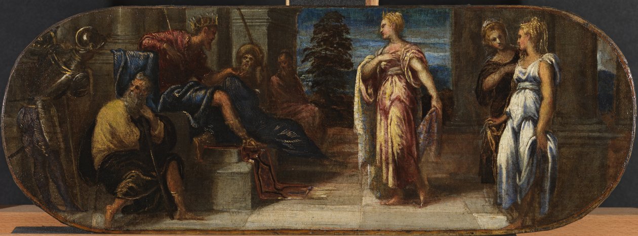 Ester og Ahasverus eller Salomon og dronningen af Saba, 1545 af Jacopo Robusti Tintoretto