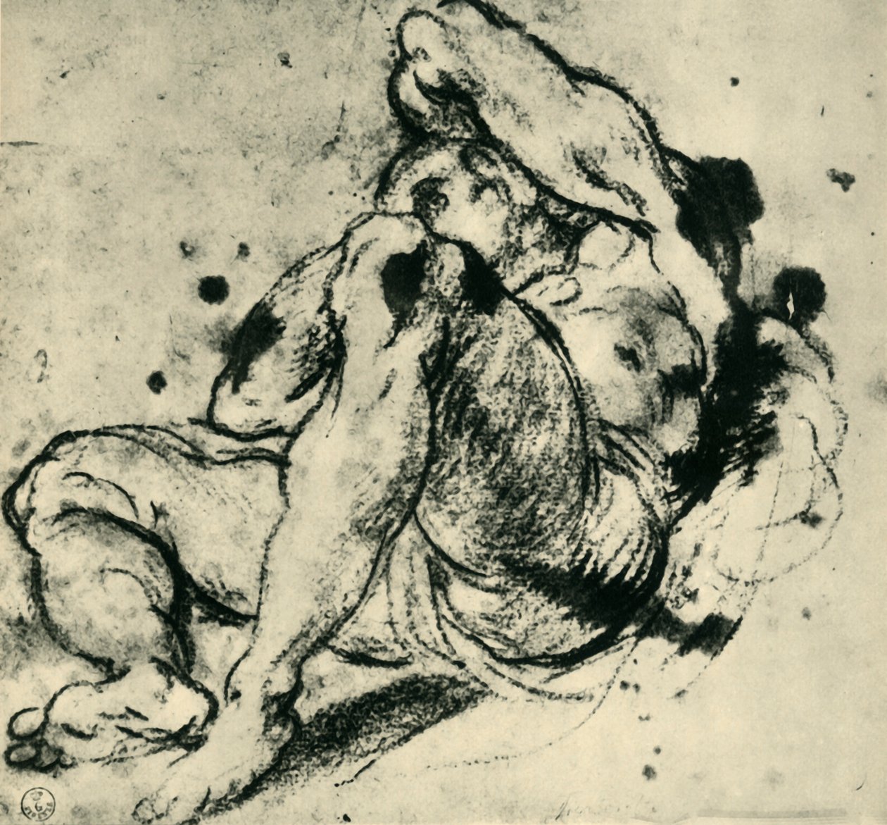 Figur af en mand, midten af slutningen af det 16. århundrede, 1943. af Jacopo Robusti Tintoretto