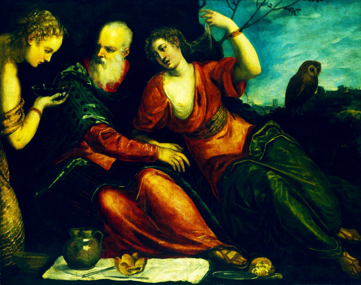 Lot og hans døtre af Jacopo Robusti Tintoretto