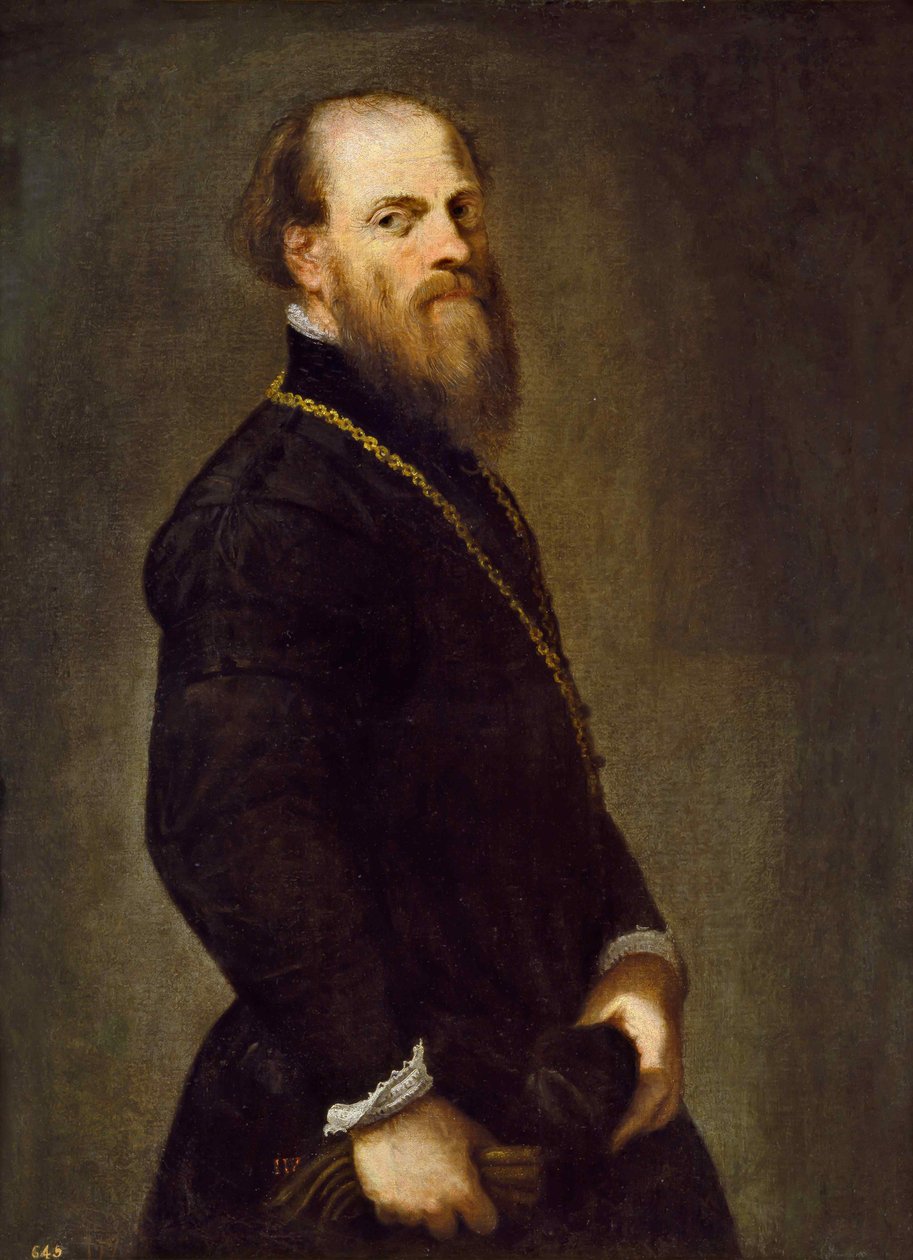 Mand med en gylden kæde, ca 1555. af Jacopo Robusti Tintoretto