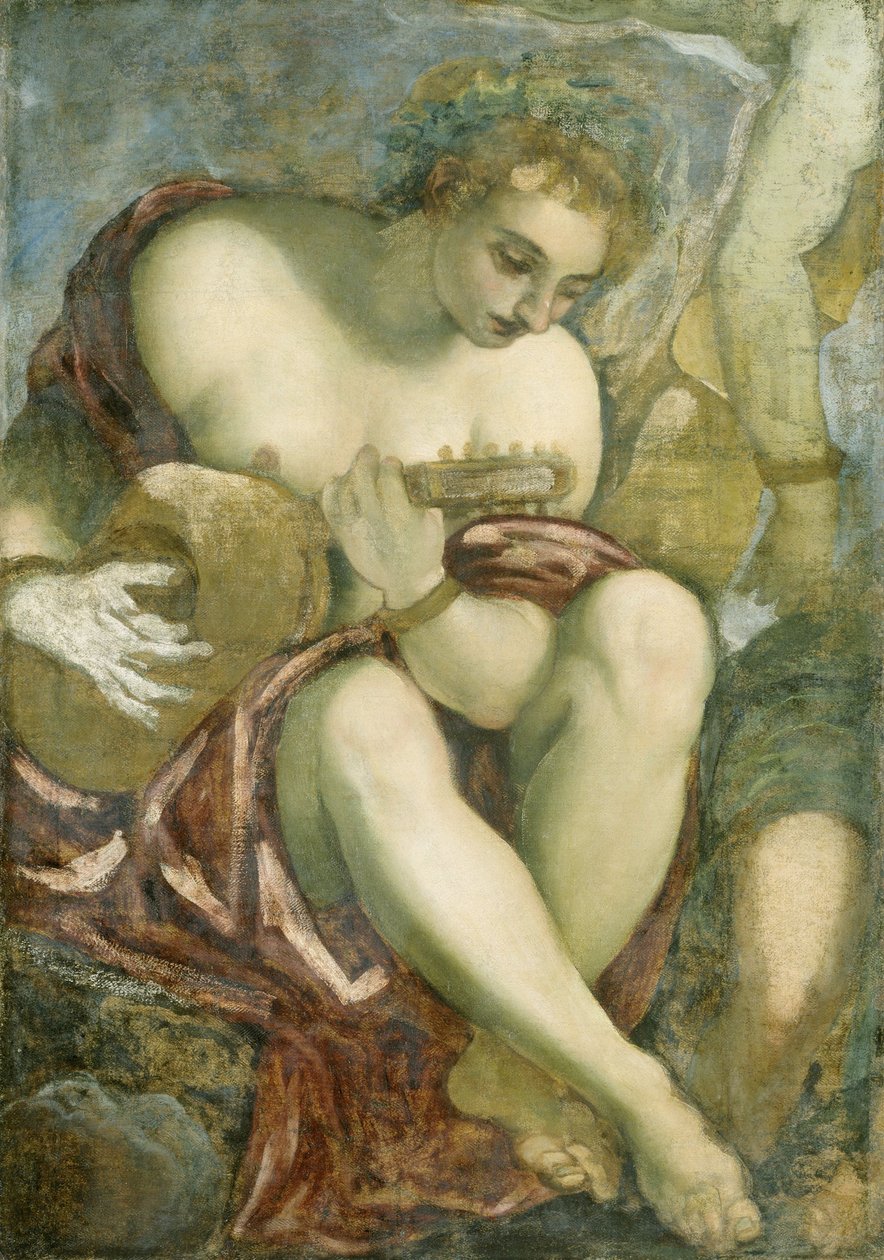Muse med lut, ca. 1578 (olie på lærred) af Jacopo Robusti Tintoretto