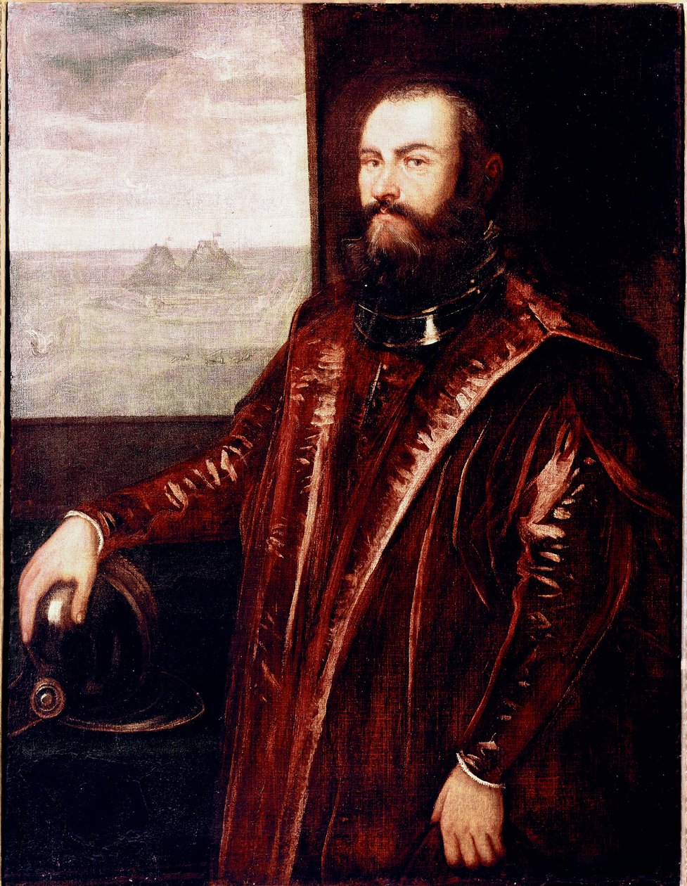 Portræt af venetiansk admiralmaleri af Jacopo Robusti sagde Tintoret (Tintoretto) (1518-1594) 1570 ca. Sol. 127x99 cm Firenze, Galleria degli Uffizi (Kontorer) af Jacopo Robusti Tintoretto