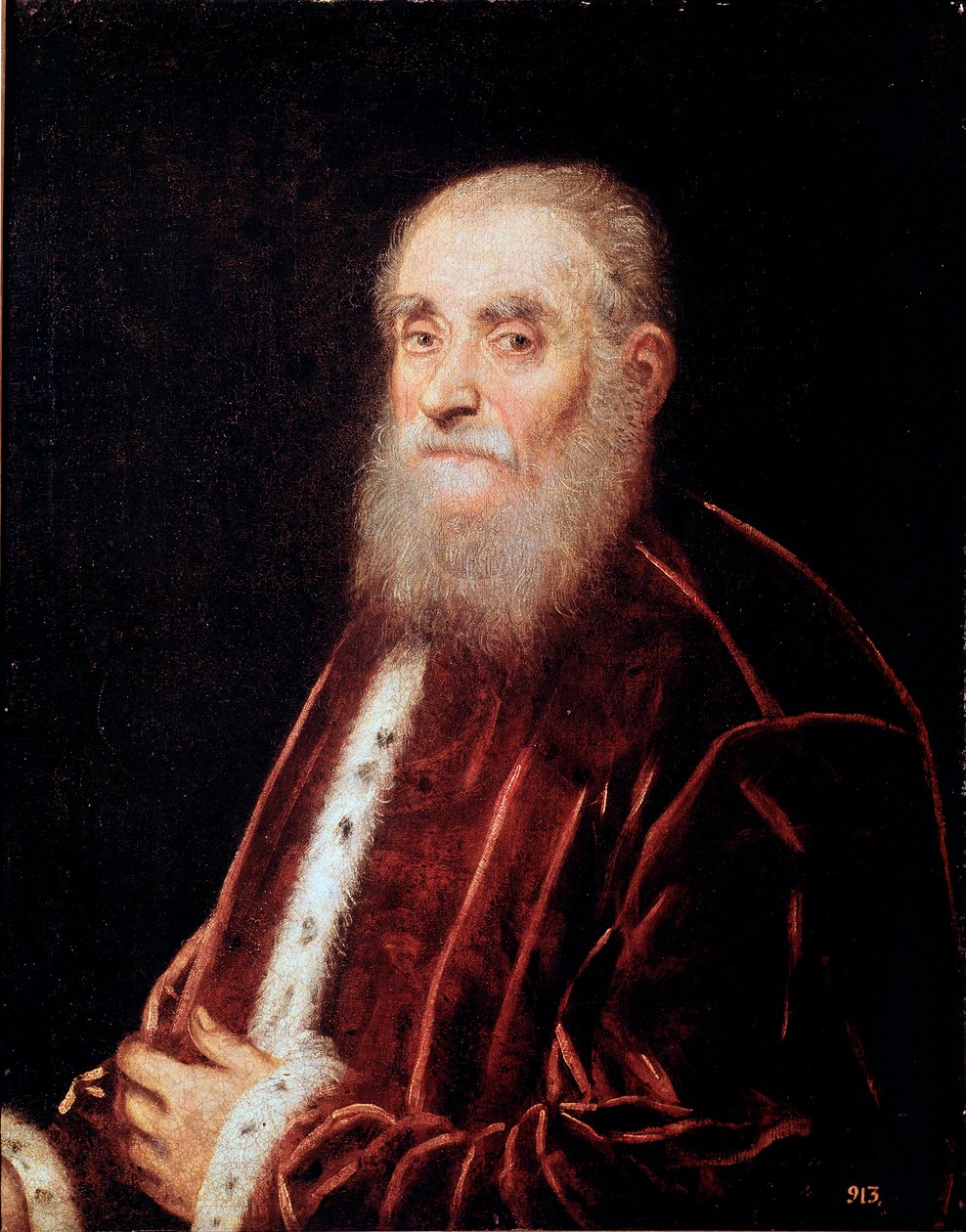 Portræt af venetiansk senator maleri af Jacopo Robusti dit Tintoretto af Jacopo Robusti Tintoretto