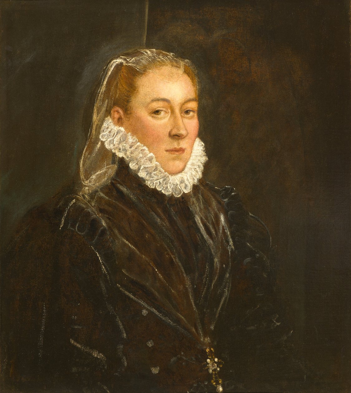 Portræt af en dame, ca. 1570-1580 af Jacopo Robusti Tintoretto