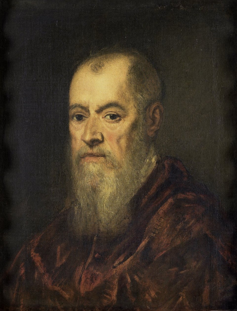 Portræt af en mand med rød kappe, 1555-80 af Jacopo Robusti Tintoretto