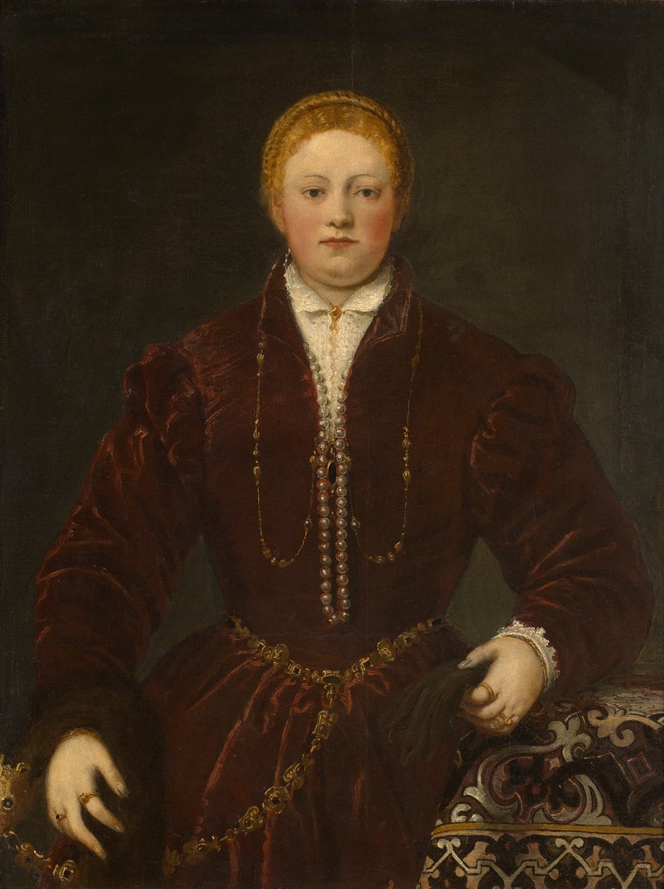 Portræt af en ung dame, ca 1555. af Jacopo Robusti Tintoretto