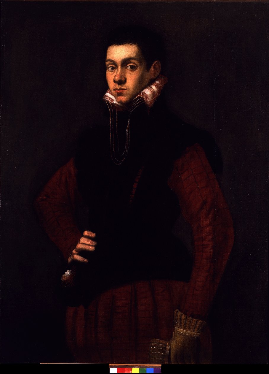 Portræt af en ung mand, ca. 1565 (olie på lærred) af Jacopo Robusti Tintoretto