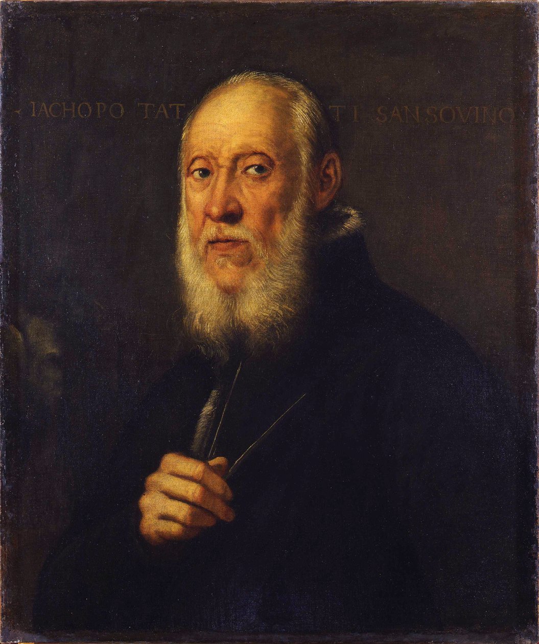 Portræt af billedhuggeren Jacopo Sansovino 1486-1570 af Jacopo Robusti Tintoretto