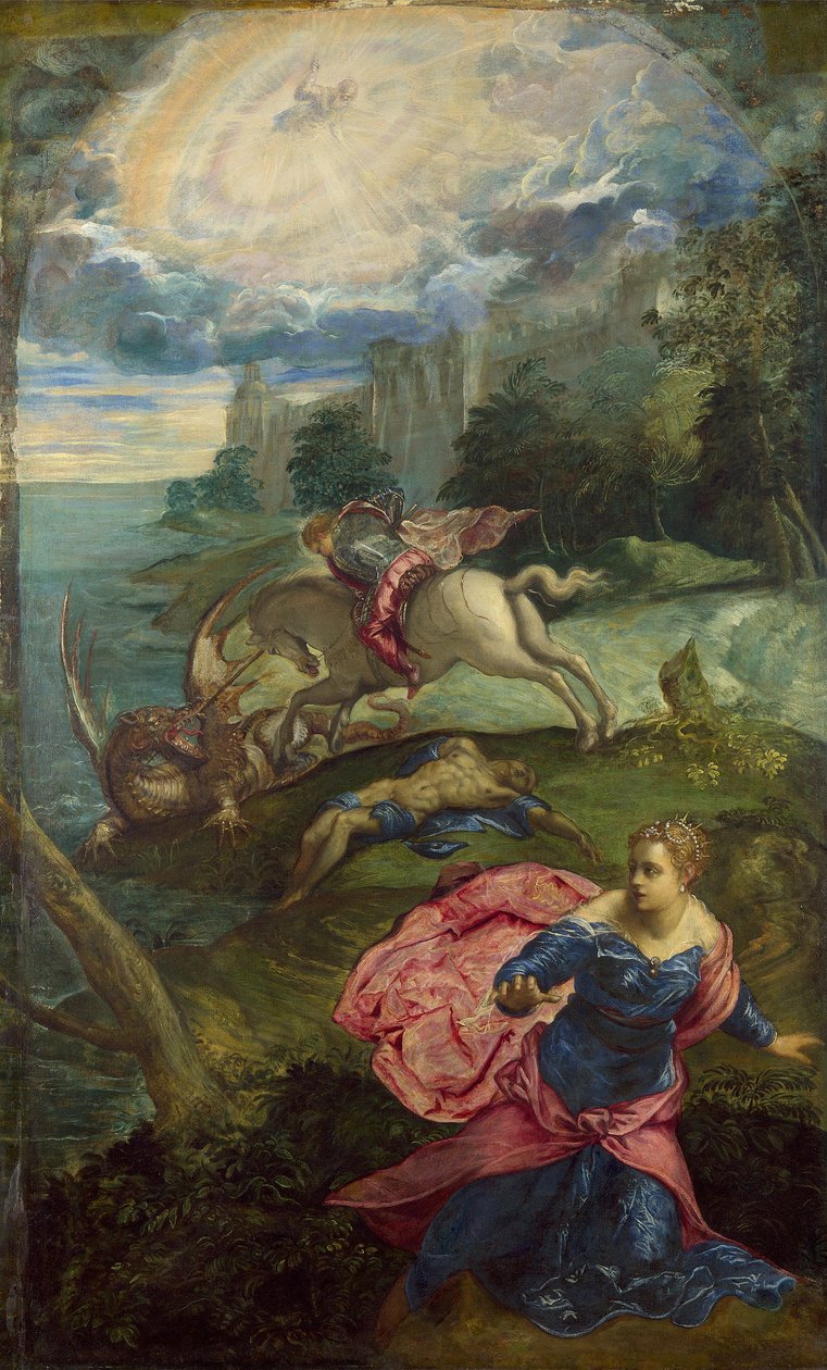 Sankt Georg og dragen, ca 1555 af Jacopo Robusti Tintoretto