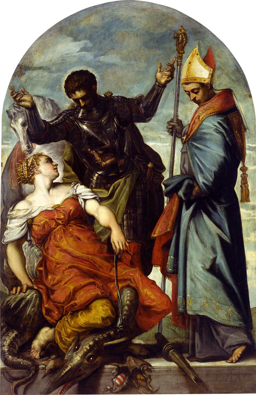 Saint Louis af Toulouse og Saint George, 1552. af Jacopo Robusti Tintoretto