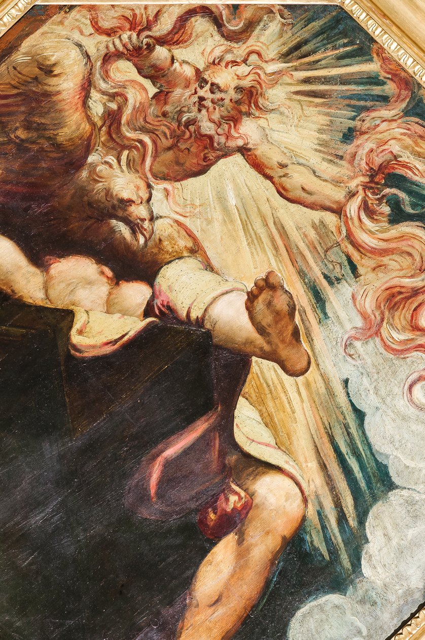 Semele brændt af Jupiter, ca. 1541 (olie på lærred) (se også 3664213) af Jacopo Robusti Tintoretto